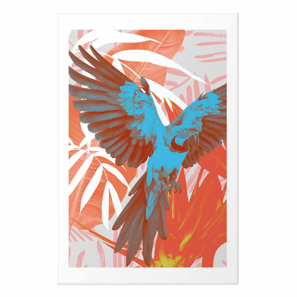 Parrot Abstract Leaf Pattern Poster