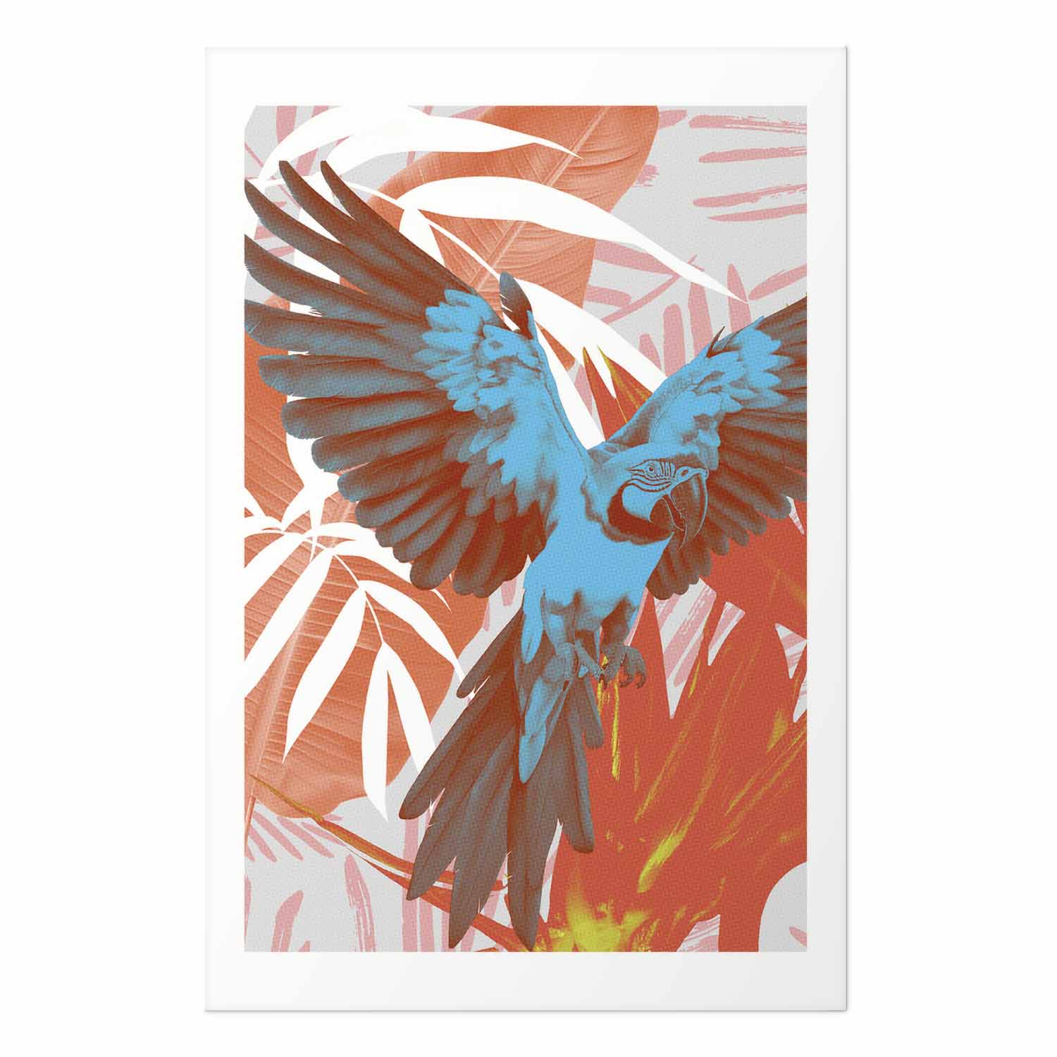 Parrot Abstract Leaf Pattern Poster