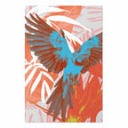 Parrot Abstract Leaf Pattern Poster