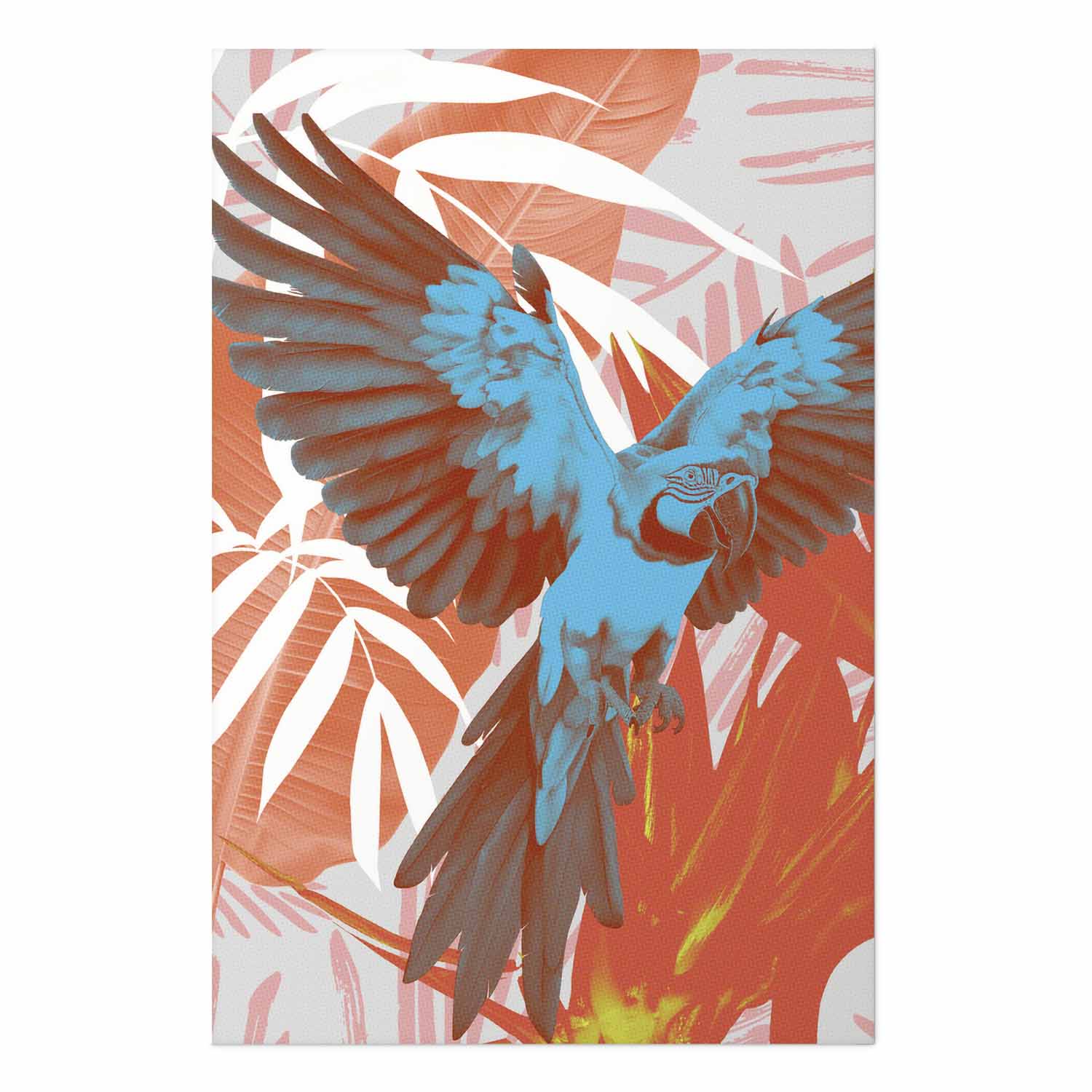 Parrot Abstract Leaf Pattern Poster