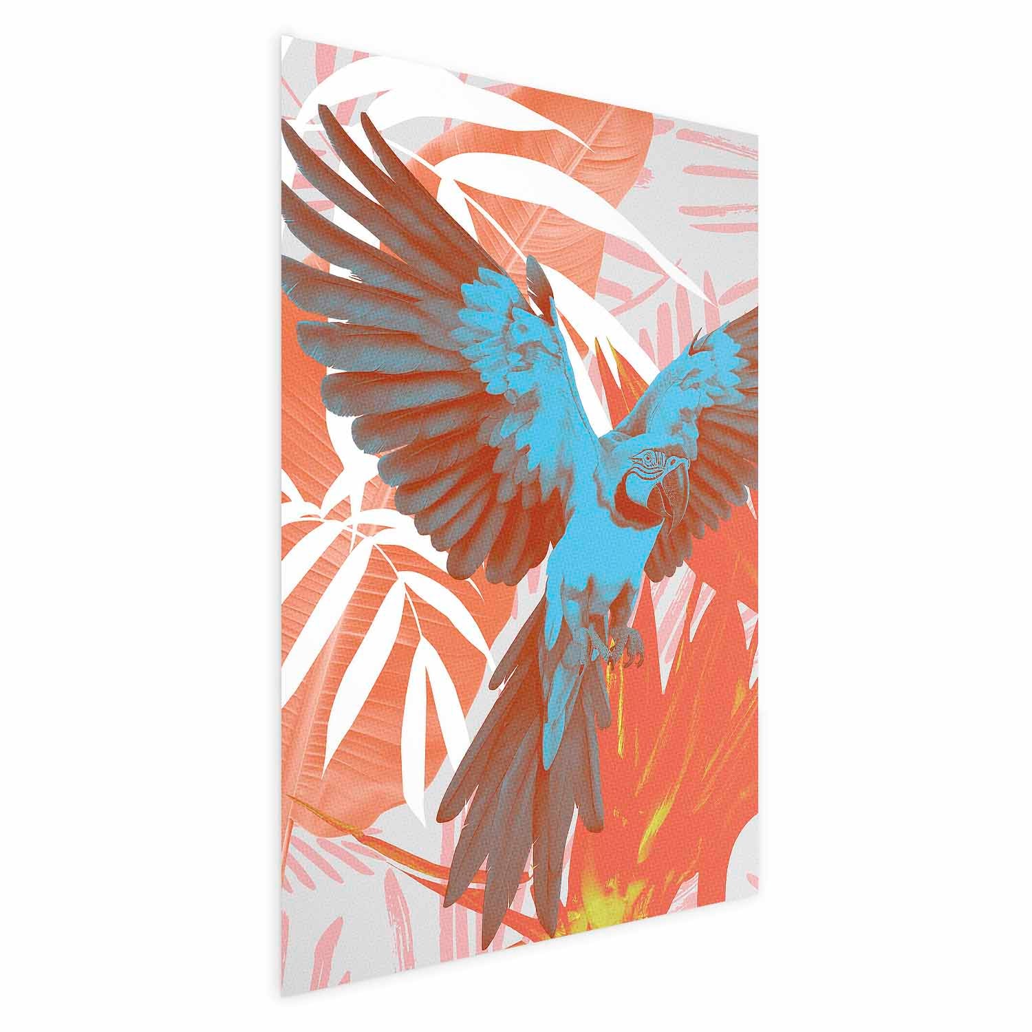 Parrot Abstract Leaf Pattern Poster