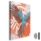 Parrot Abstract Leaf Pattern Colorful Canvas Print