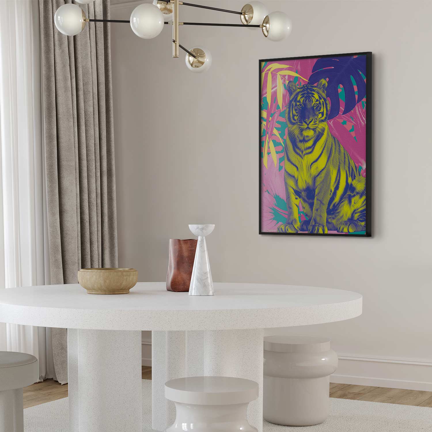 Colorful Tiger Tropical Plants Poster