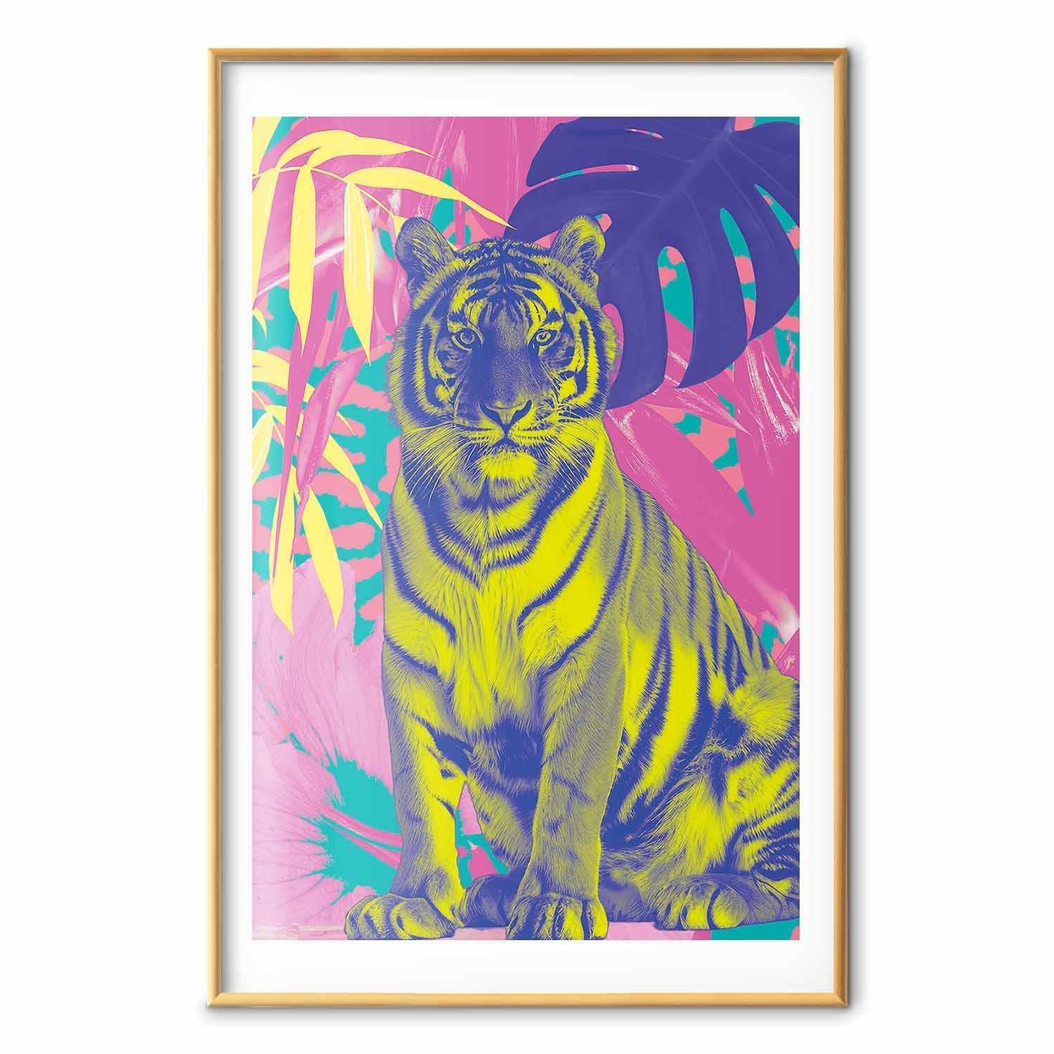 Colorful Tiger Tropical Plants Poster