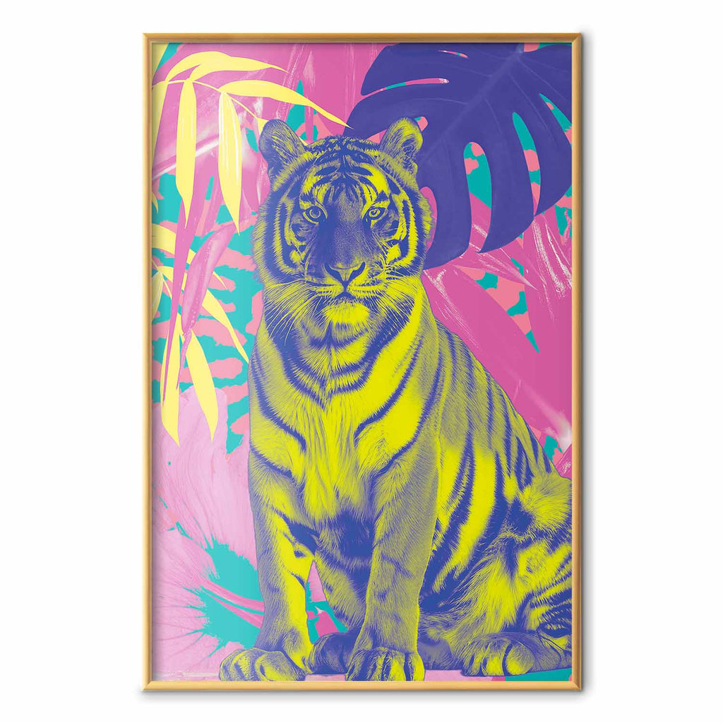 Colorful Tiger Tropical Plants Poster