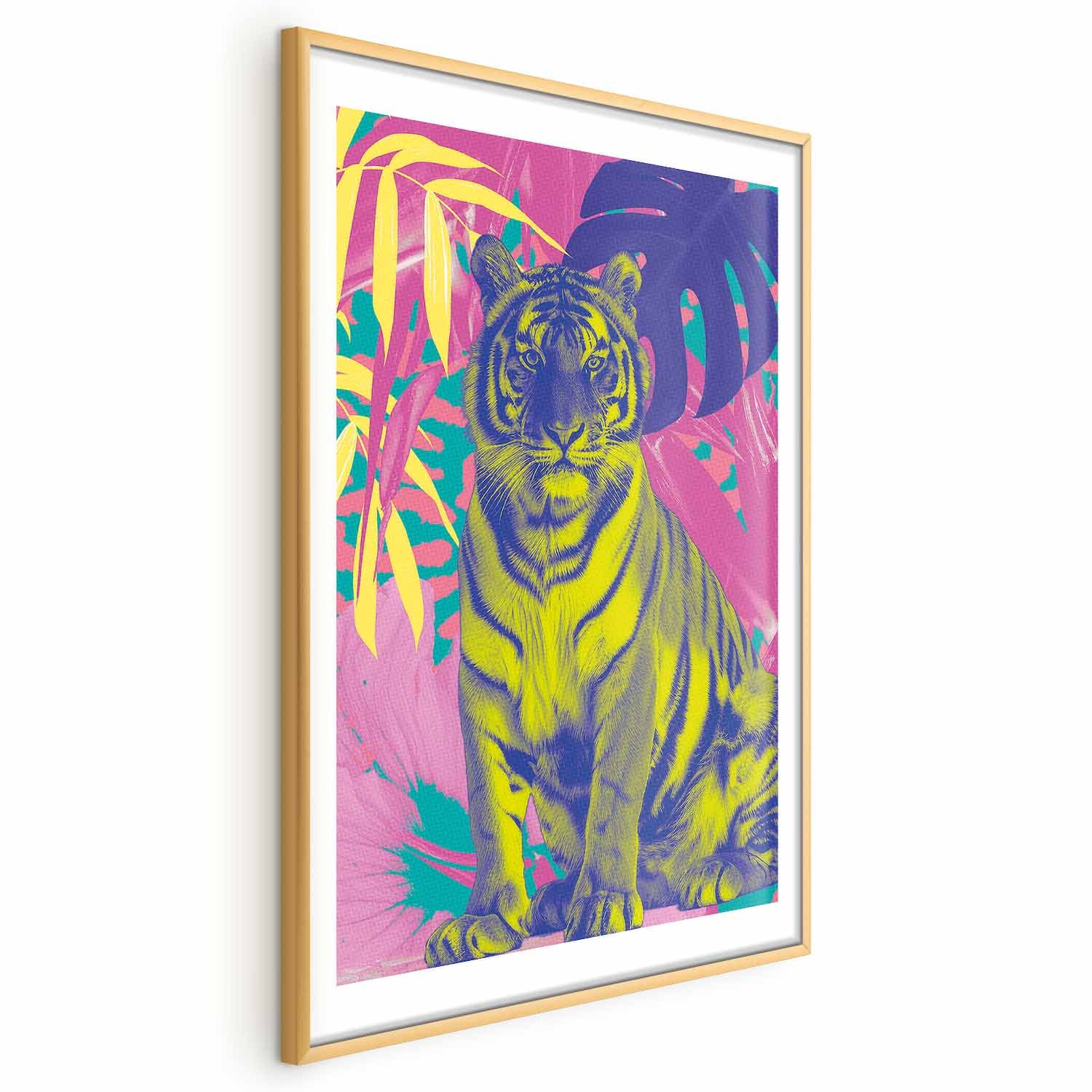 Colorful Tiger Tropical Plants Poster