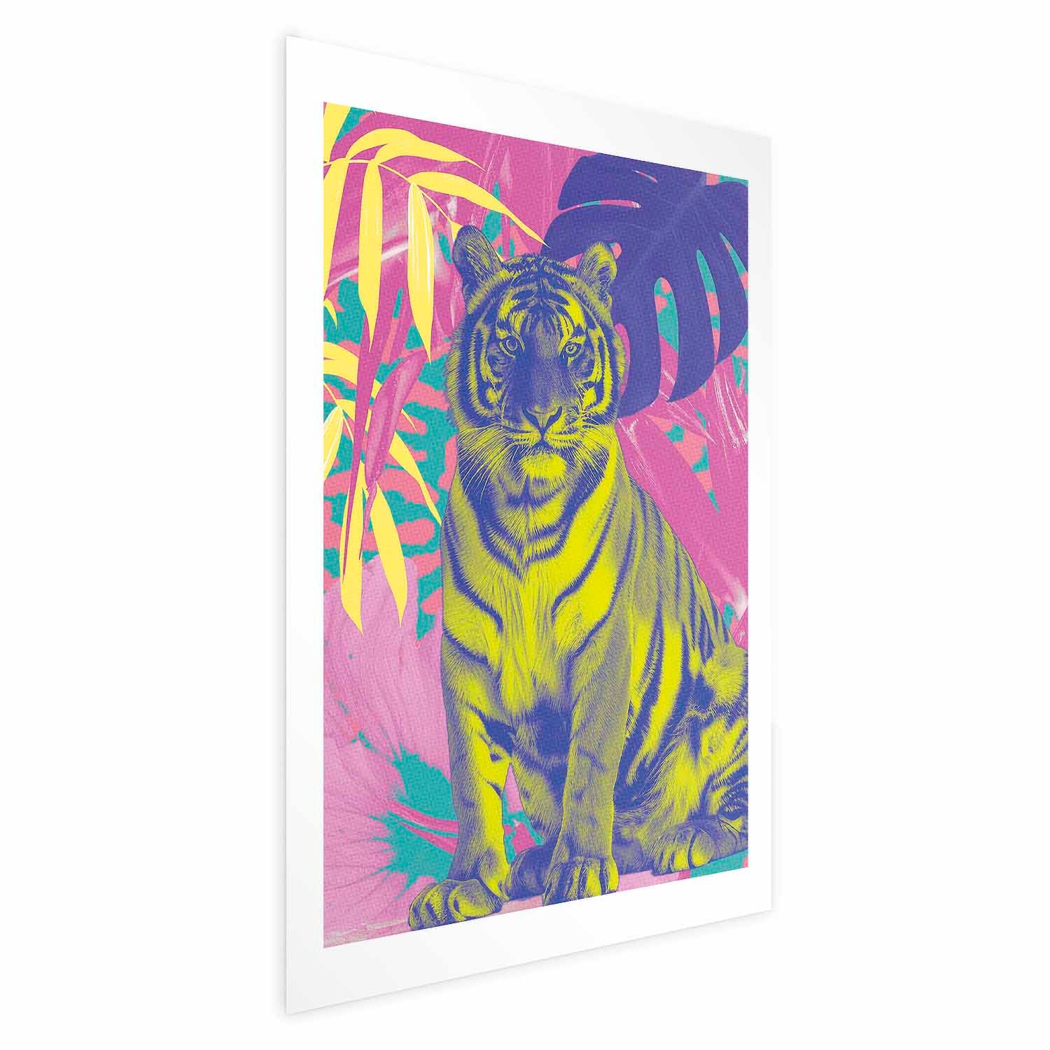 Colorful Tiger Tropical Plants Poster
