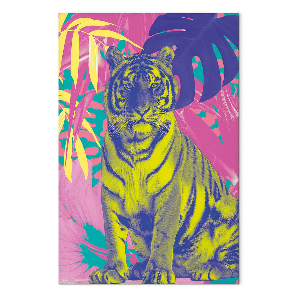 Colorful Tiger Tropical Plants Canvas Print