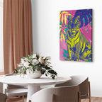 Canvas Print - Colorful Tiger in Tropical Plants