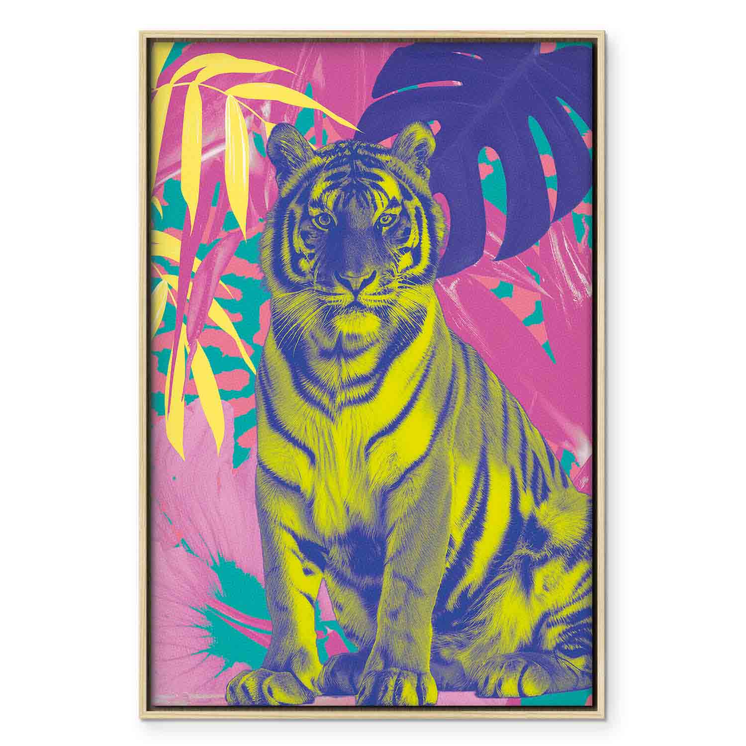 Colorful Tiger Tropical Plants Canvas Print