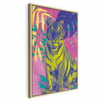 Canvas Print - Colorful Tiger in Tropical Plants