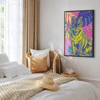 Canvas Print - Colorful Tiger in Tropical Plants