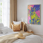 Canvas Print - Colorful Tiger in Tropical Plants