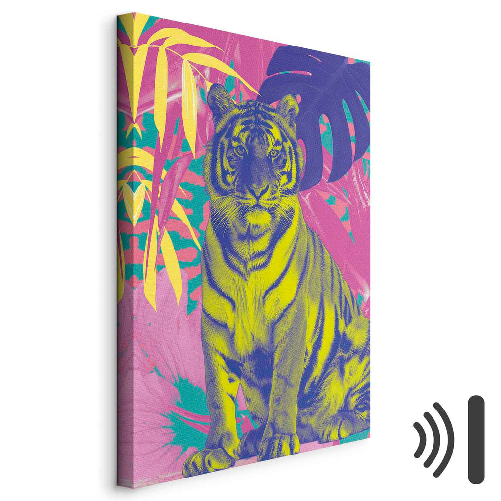 Colorful Tiger Tropical Plants Canvas Print