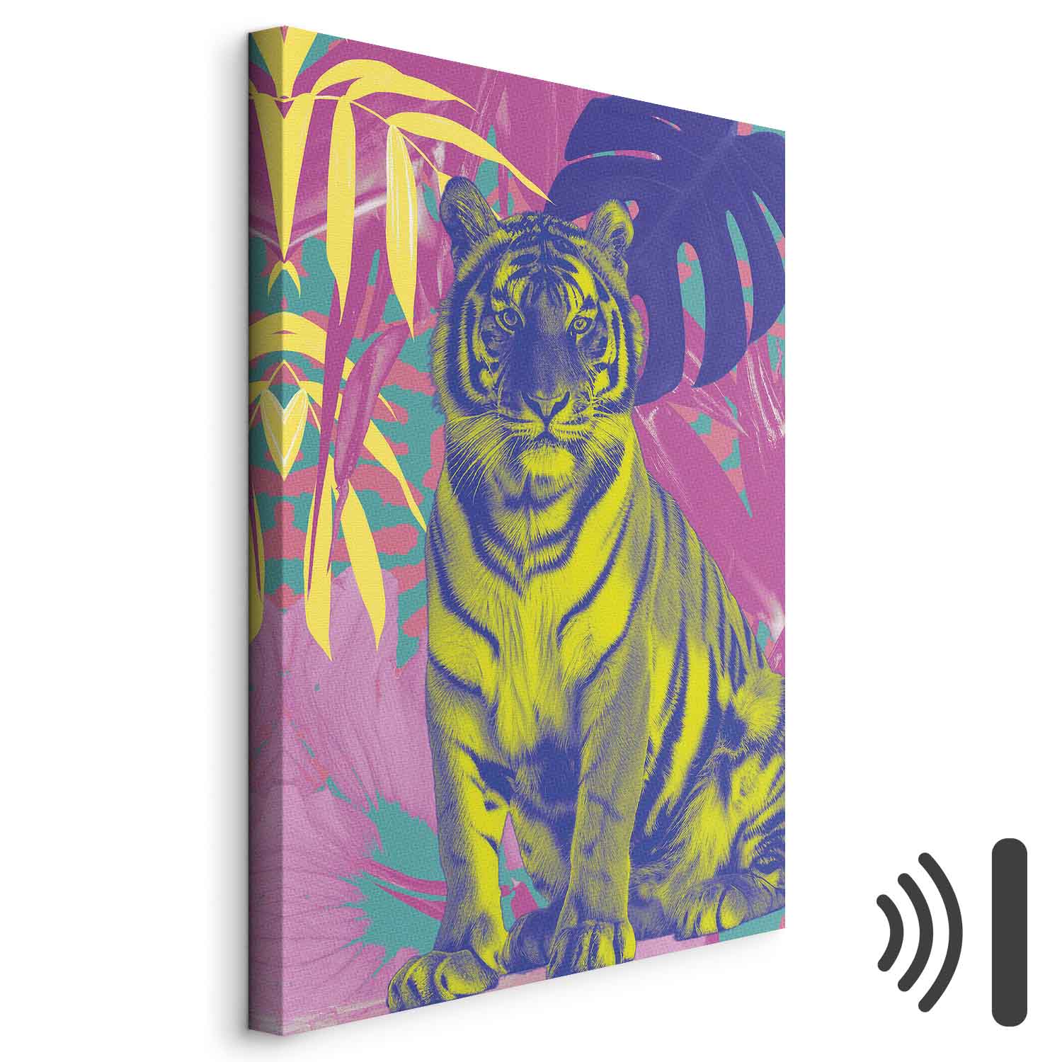 Colorful Tiger Tropical Plants Canvas Print