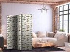 Room Divider - Unusual Fish Cluster in Muted Retro Colors