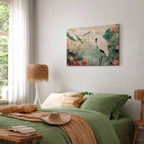 Japanese Heron by Pond Classic Canvas Print