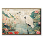 Japanese Heron by Pond Classic Canvas Print