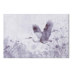 Monochrome Flying Crane Canvas Print
