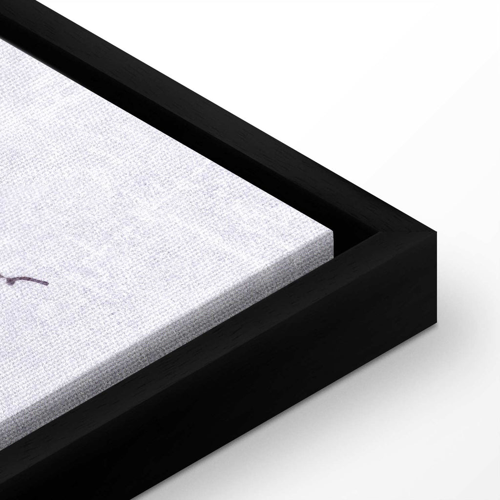 Monochrome Flying Crane Canvas Print