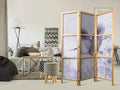 Monochrome Crane 3-Panel Japanese Room Divider