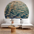Oceanic Fish Japanese Round Wall Mural