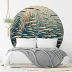 Oceanic Fish Japanese Round Wall Mural