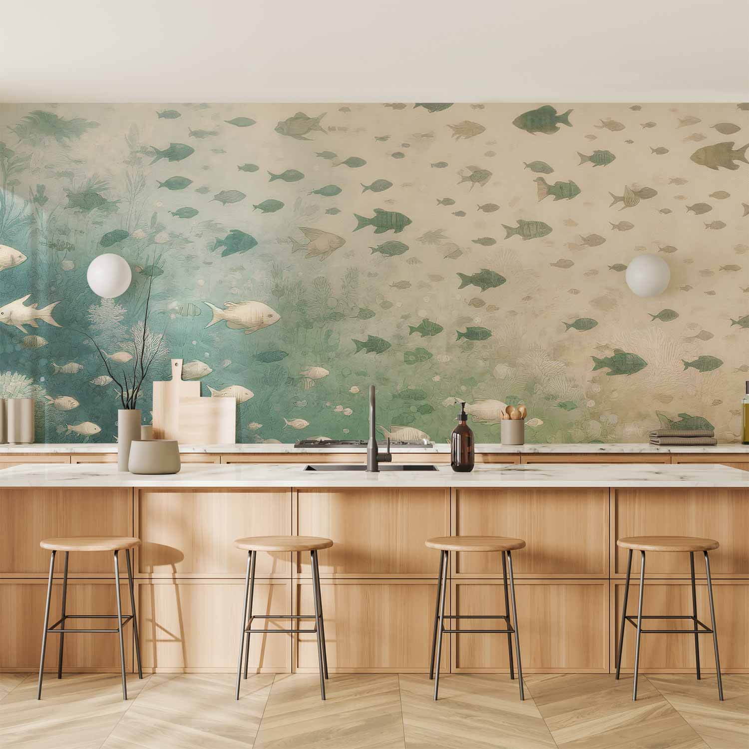 Japanese Marine World Fish Wall Mural