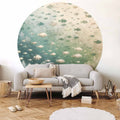 Marine World Fishes Japanese Round Wall Mural