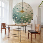 Marine World Fishes Japanese Round Wall Mural