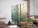 Pastel Fish Room Divider with Oceanic Vegetation