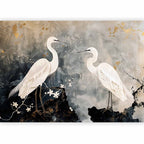 Herons and Cherry Blossoms Oriental Wall Mural