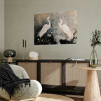 Herons Cherry Blossom Oriental Poster