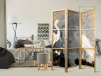 Herons Cherry Blossoms 3-Panel Japanese Room Divider