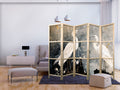 Herons and Cherry Blossoms 5-Panel Japanese Room Divider
