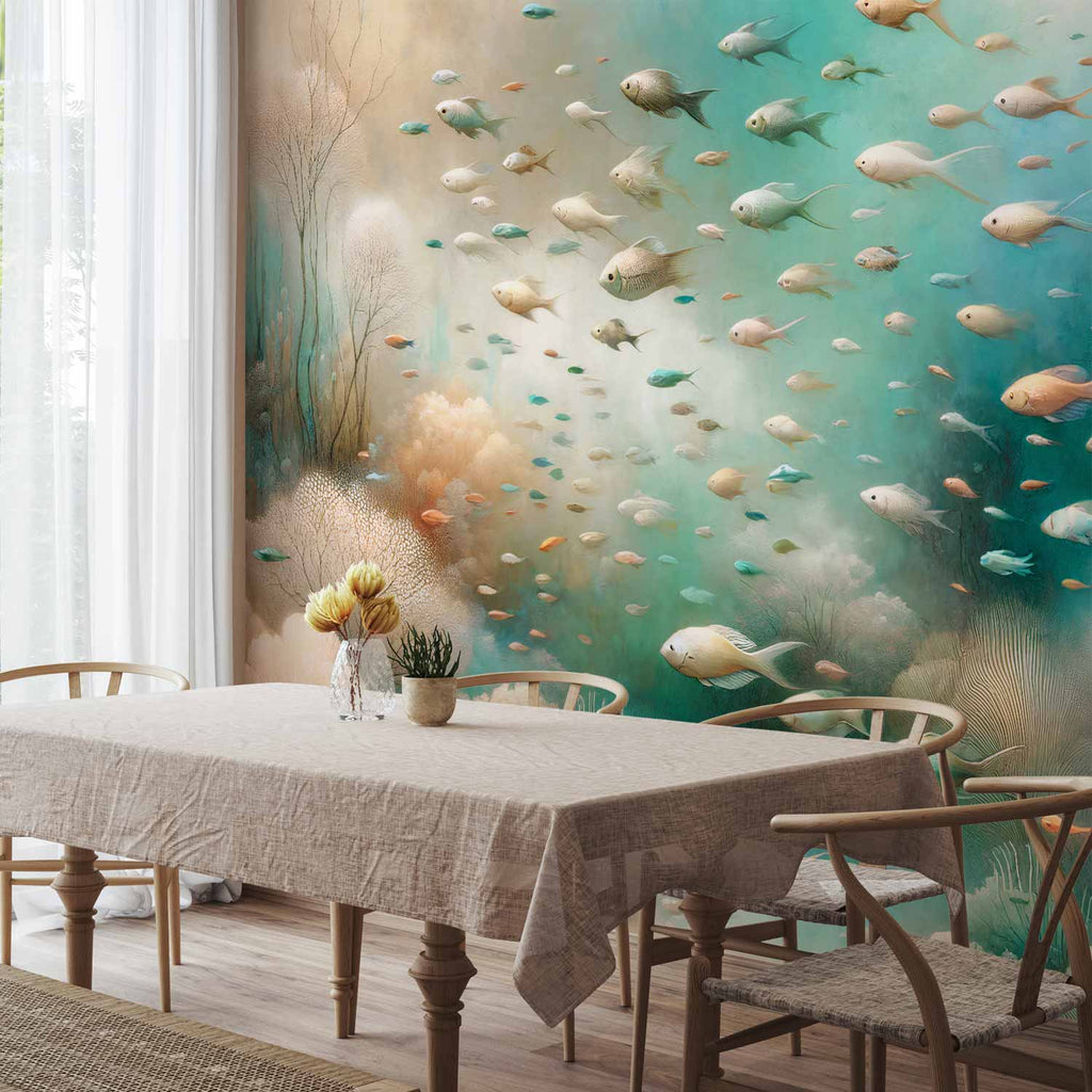 Japanese Koi Fish Oceanic Wall Mural