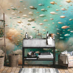 Japanese Koi Fish Oceanic Wall Mural