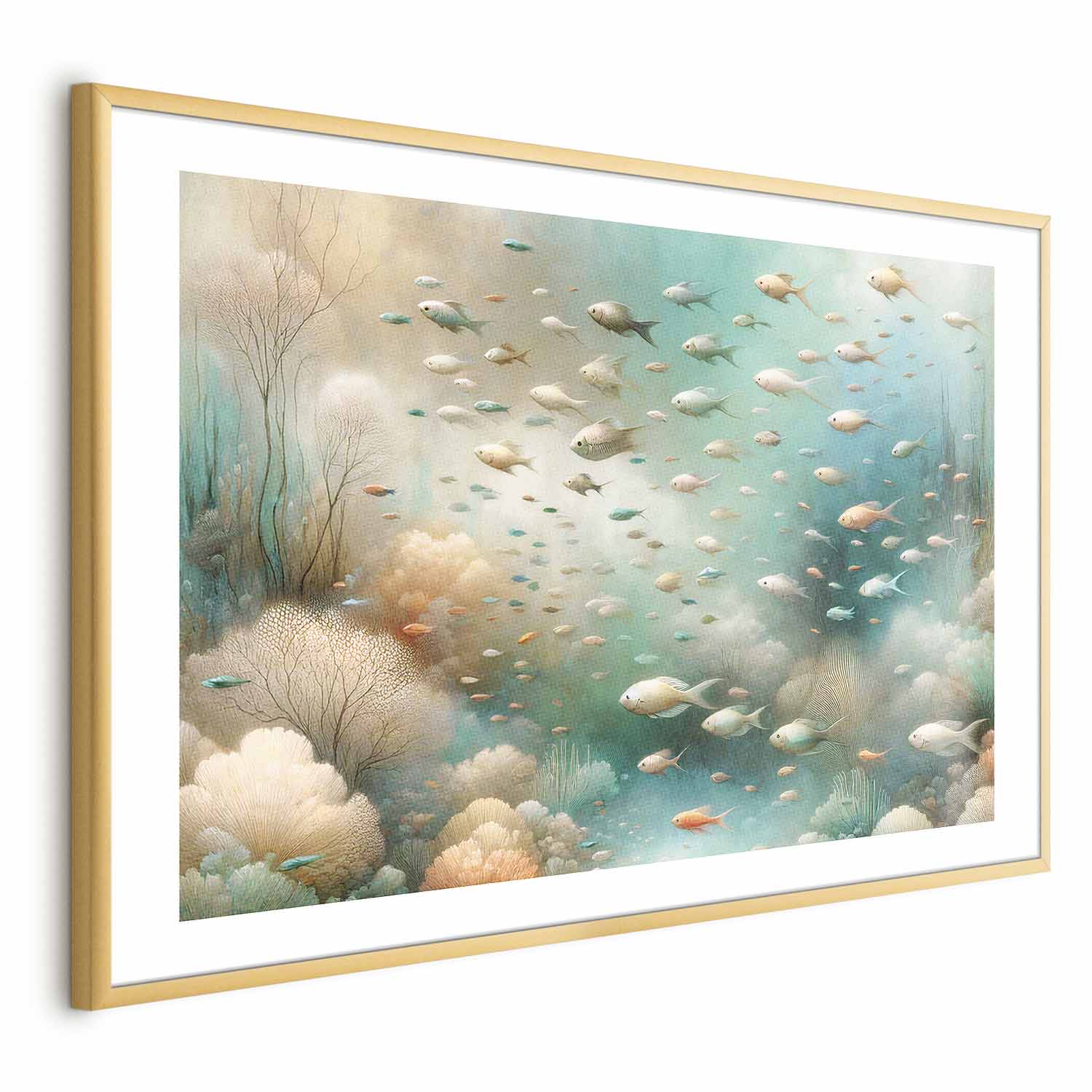 Ocean Fish School Nature Poster