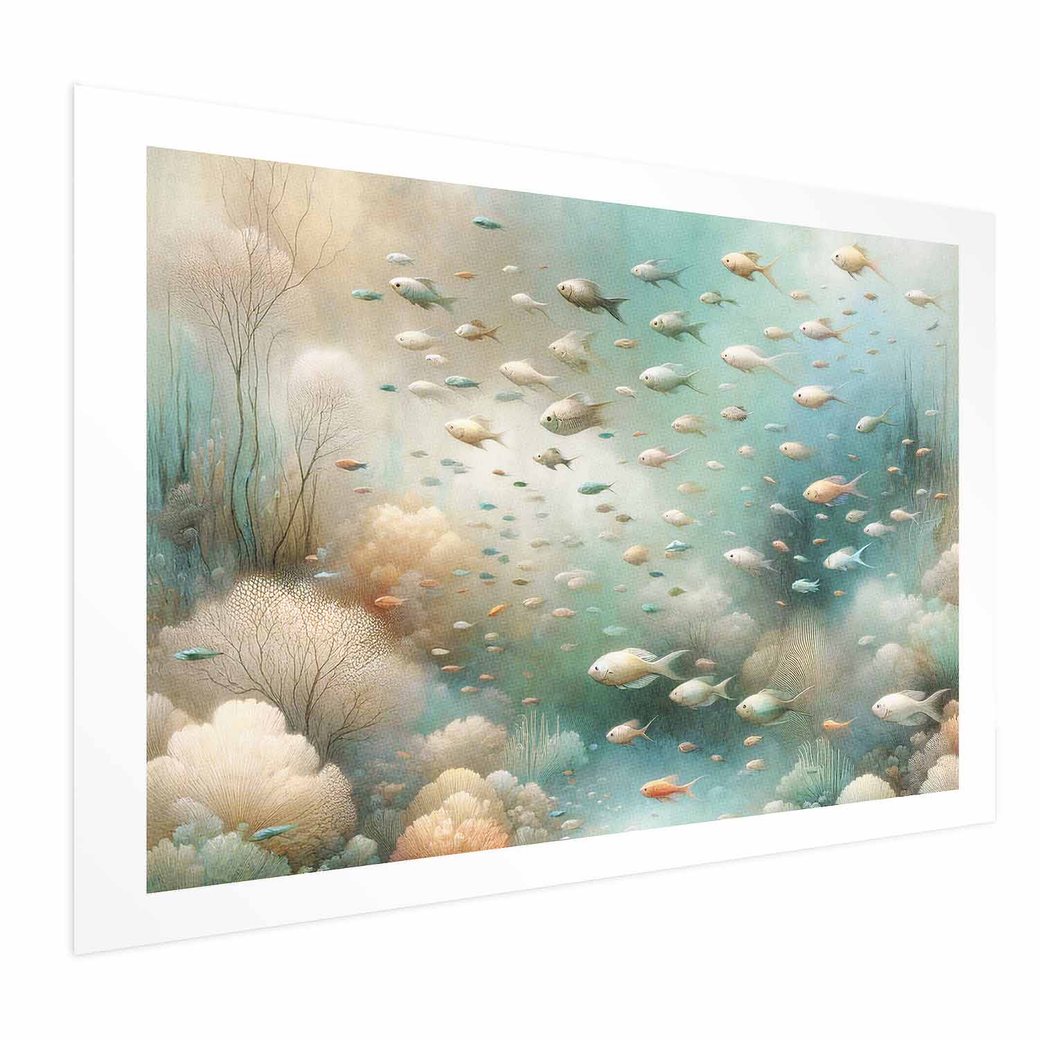 Ocean Fish School Nature Poster