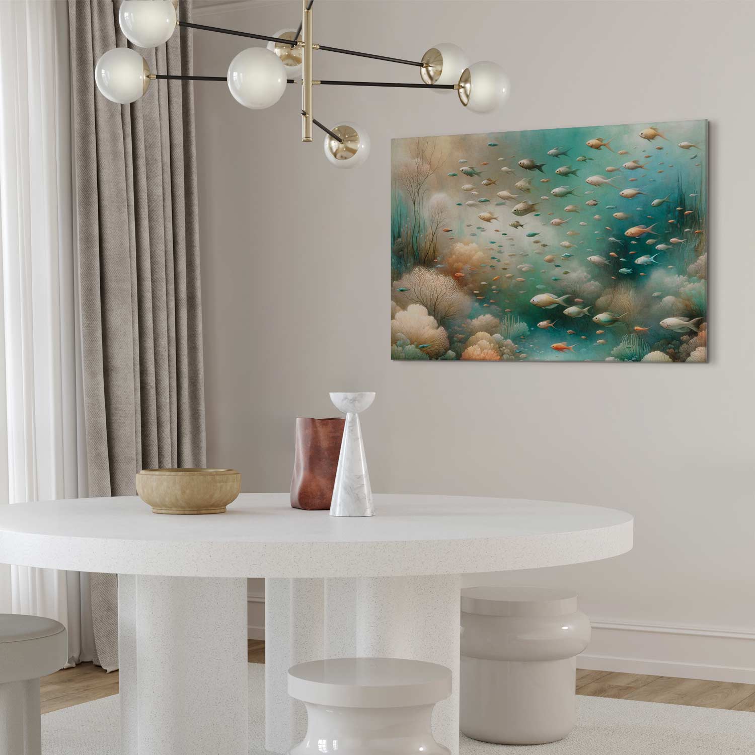 Japanese Fish Ocean Canvas Print