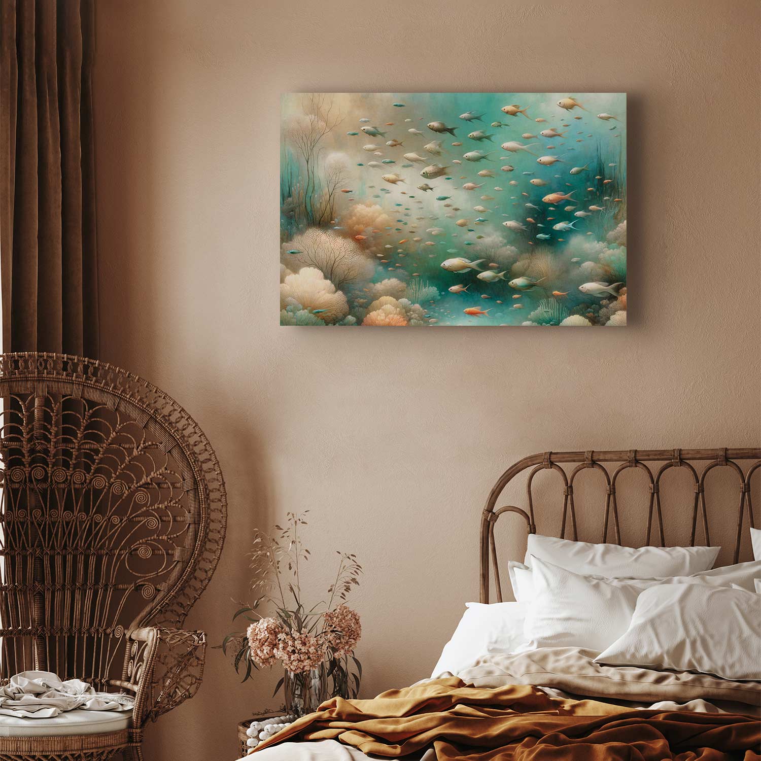 Japanese Fish Ocean Canvas Print