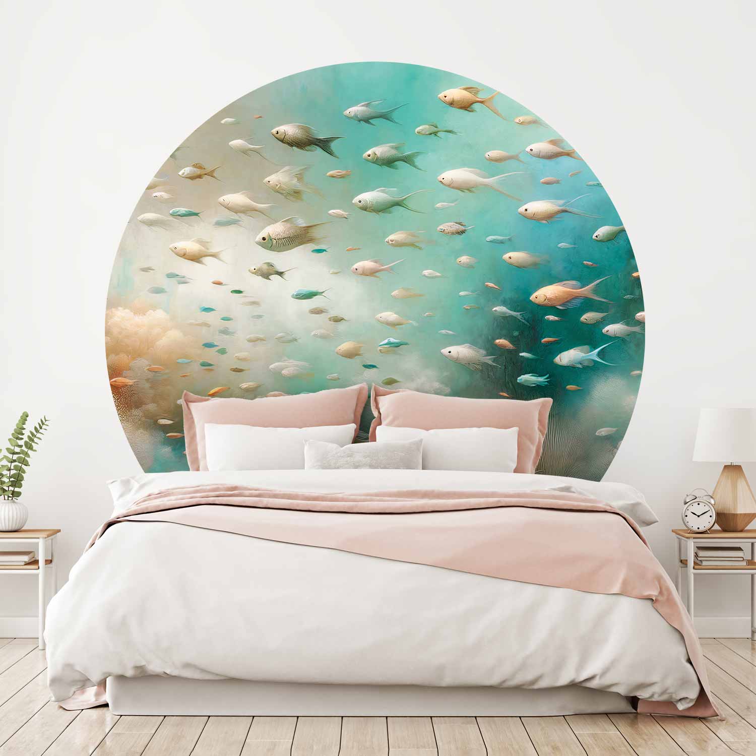 Ocean Fish Japanese Round Wall Mural