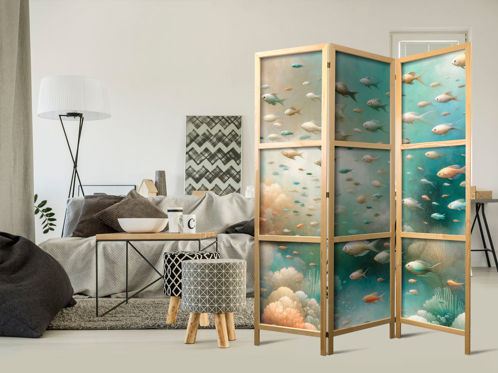Japanese Room Divider - Underwater Landscape