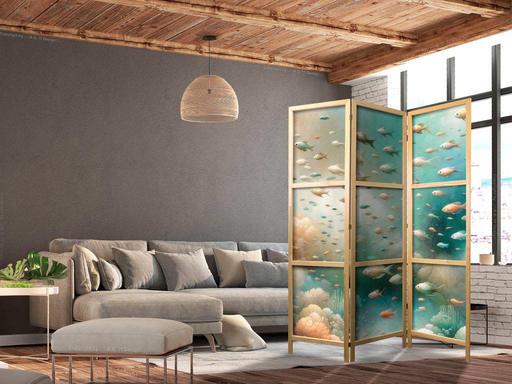 Japanese Room Divider - Underwater Landscape