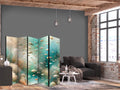 Underwater Fish Landscape 5-Panel Room Divider