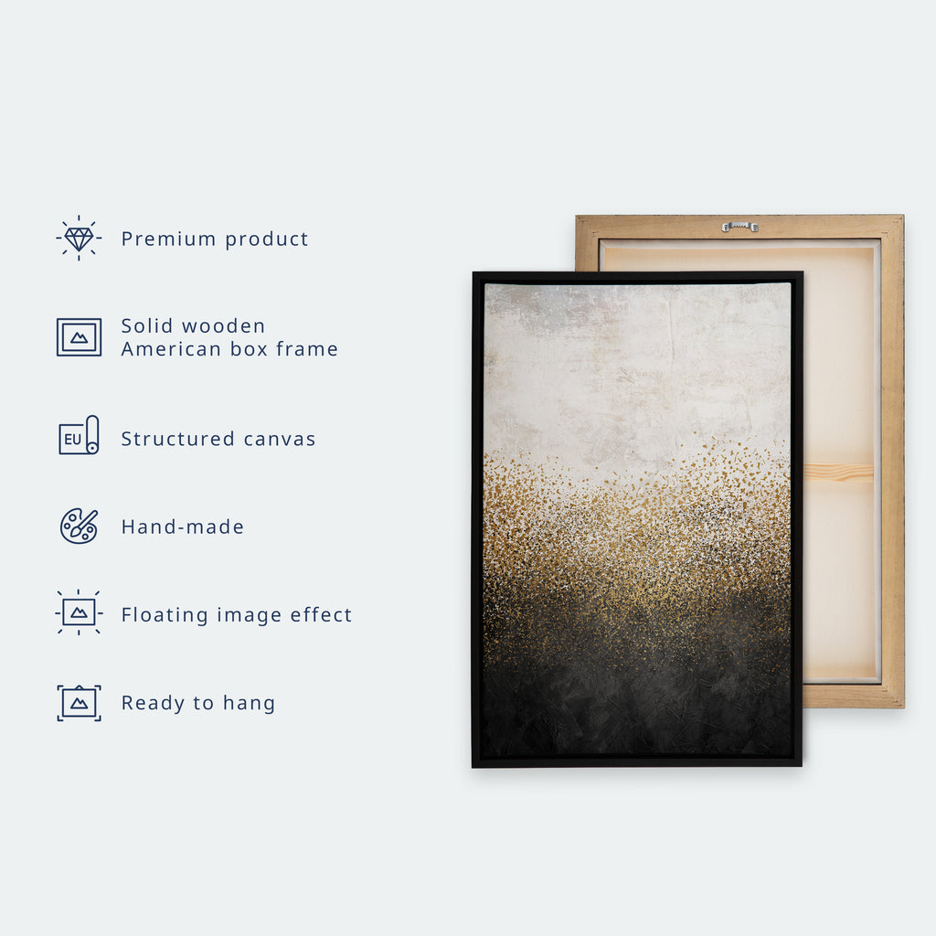 Abstract Chiaroscuro Grey Texture Canvas Print