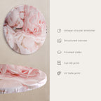 Watercolor Botanical Leaves Round Canvas Print