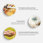 Round Canvas Print: Evening in exotic forest with tropical greenery at night