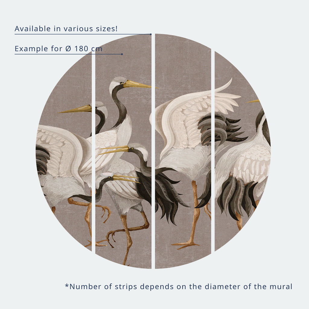 School of Small Fish Japanese Round Wall Mural