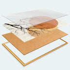 Misty Blue Forest Landscape Poster